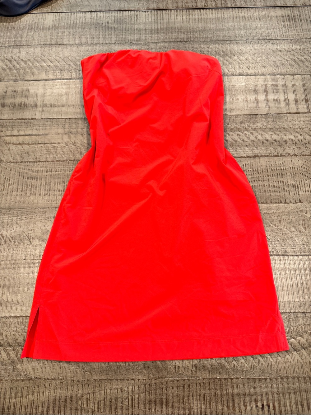 Athleta Strapless Bright Red Sheath Dress